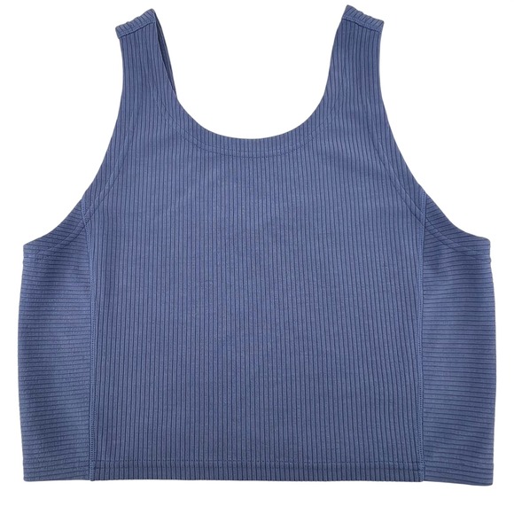 lululemon athletica Tops - Lululemon Ribbed Softstreme Cropped Tank Blue Size 8 LW1EDFS BGIB